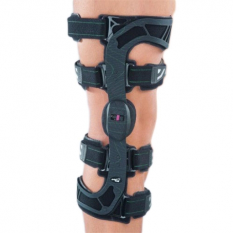 Ginocchiera tutore gamba ortopedico funzionale a 4 punti con snodo Physioglide e sistema di blocco  a 0° FGP destra Art. M4S Xl