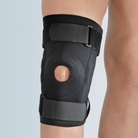 Ginocchiera tutore gamba ortopedico in neoprene armata con snodo policentrico tubolare FGP Art. Filamed701