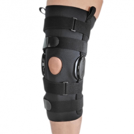 Ginocchiera tutore gamba ortopedico in Neoprene armata lunga con snodo policentrico Physioglide FGP Art. Filamed851