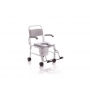 Sedia Comoda per Anziani per WC e Doccia su Ruote in Alluminio Imbottitura in PVC termosaldato  Art. RS940-