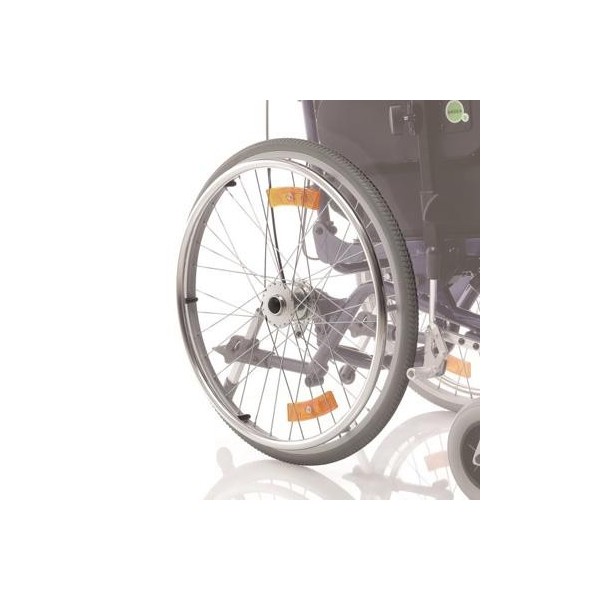 Ruote Posteriori per Sedia a Rotelle Carrozzina in PU a raggi RELIEF - PA Art. CAR218