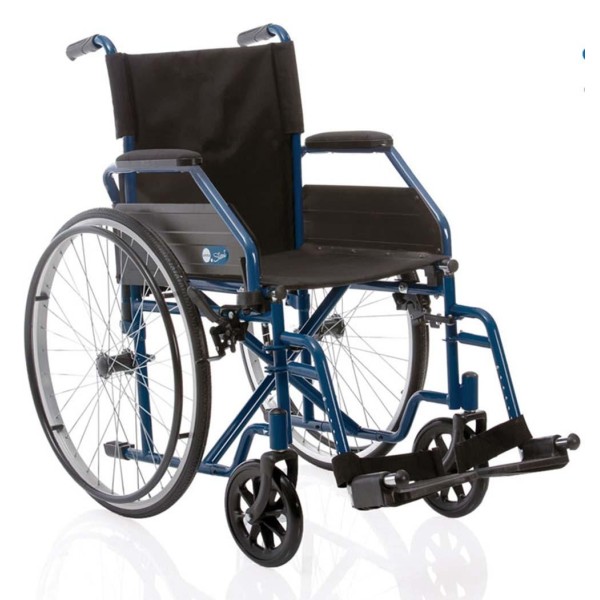 Sedia a Rotelle Carrozzina Pieghevole Serie START seduta 38 cm Blu Art. CP100B-38