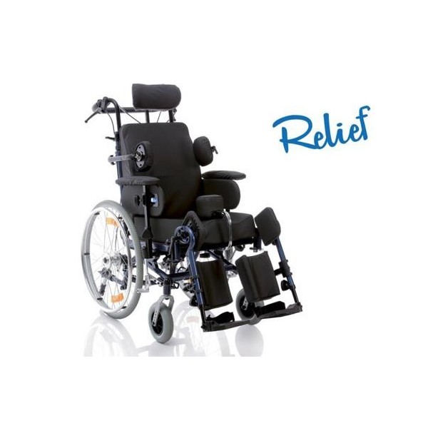 Poltrona per disabili Sedia a Rotelle Polifunzionale RELIEF 45CM Autospinta Art. CP910-45
