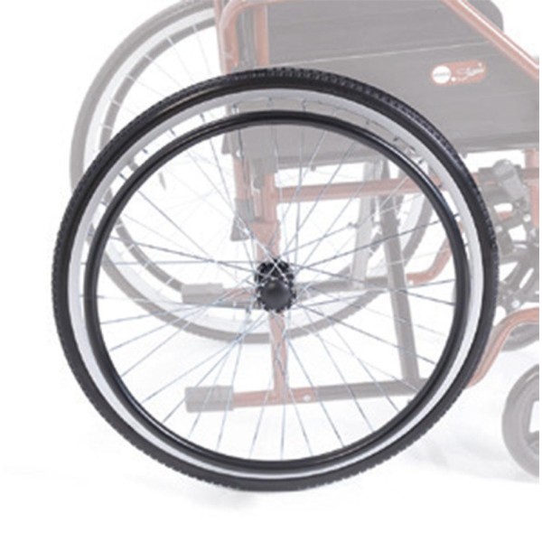 Ruota Posteriore in PU 60 cm per Sedia a Rotelle Carrozzina Pieghevole  Moretti Serie Start 2