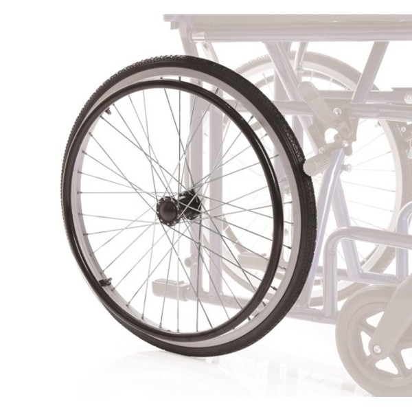 Coppia ruota posteriore in PU Ø 50 cm per Sedia a Rotelle Carrozzina Pieghevole linea SKINNY modello CP620 Art. CPR621