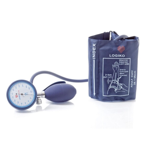 Misuratore di Pressione Sfigmomanometro ad aneroide palmare cassa antiurto valvola a vite  Latex Free Art. DM347