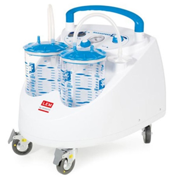 Aspiratore Chirurgico ad Alimentazione Elettrica per Aspirazioni di liquidi corporei Carrellato Vaso 4LT - 60 LT Art. LTA455