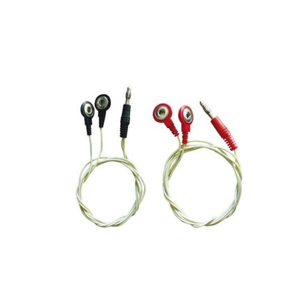 Sdoppiatore di uscite da spinotto 4 mm maschio verso 2 clip femmina  colore nero Art. LTR349N