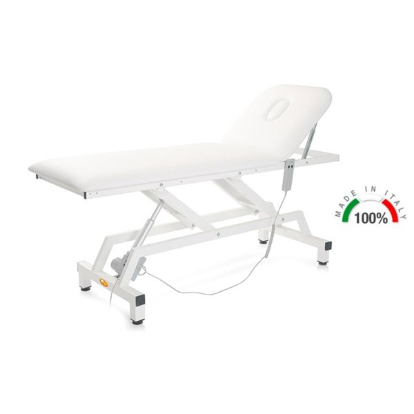 Lettino Visita Medica, Fisioterapia, Massaggio ELETTRICO BIANCO 62 cm Made in Italy Lytus Art. MI370B