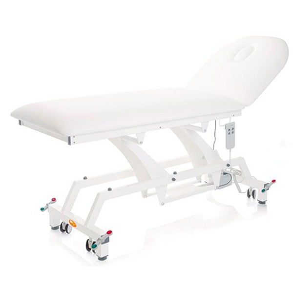 Lettino Visita Medica, Fisioterapia, Massaggio ELETTRICO NERO Con Ruote 90 cm Made in Italy Lytus Art. MI393N