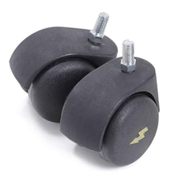 Kit 2 Ruote Antistatiche Compatibili con Asta Porta Flebo MI427