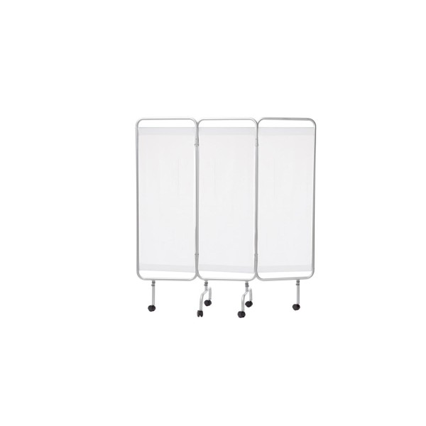 Paravento, Separè in Alluminio Anodizzato con Ruote da ø 50 mm 3 ante da 55 x 170 cm Lunghezza Totale 160 cm