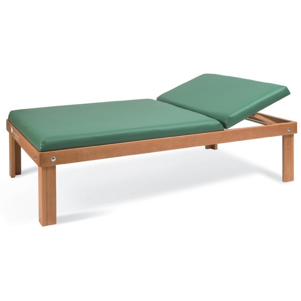 Lettino per per Visita Medica Fisioterapia, Massaggio con Schienale Regolabile Manualmente 0°-45° metodo Bobath Largo 115 cm  