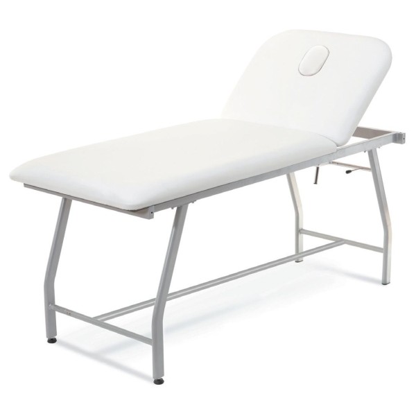 Lettino Pieghevole per Visita Medica Fisioterapia, Massaggio Tubolare rettangolare 75 cm Made in Italy Rygel BIANCO