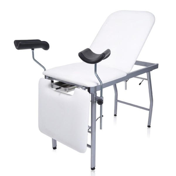 Lettino Ginecologico Professionale 2 snodi 3 Sezioni Tubolare rettangolare ed Ovale RYGEL NERO