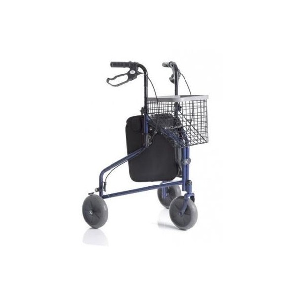 Rollator Deambulatore Girello per Anziani in Acciaio 3 RUOTE BLU Art. RP685B -