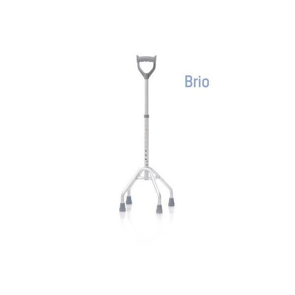 Quadripode a base Larga bastone per anziani con Manico Chiuso Art. RP724