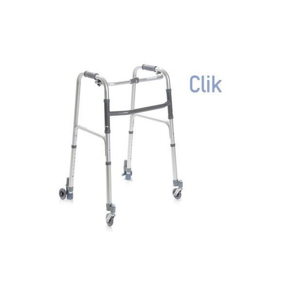 Deambulatore Girello per Anziani Pieghevole Regolabile due ruote e due con freni Art. RP738 *