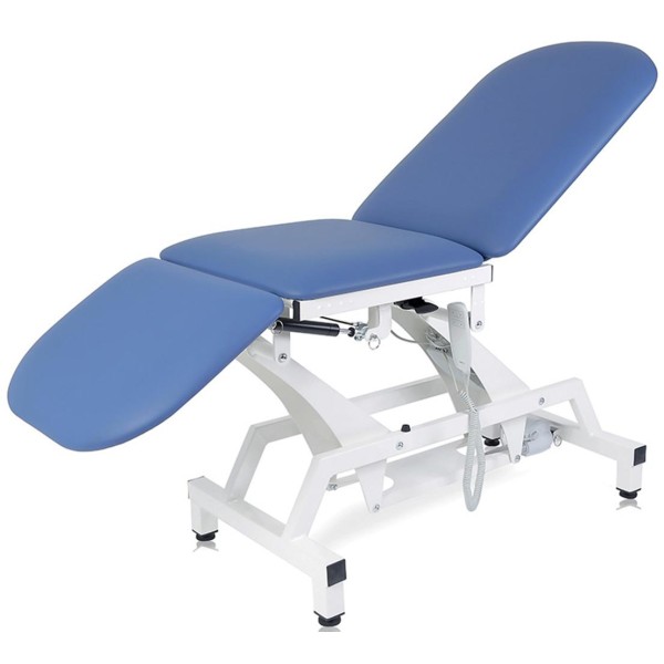 Lettino Medico, Lettino da Visita Medica Elettrico, 3 sezioni, Senza Ruote Colore BLU