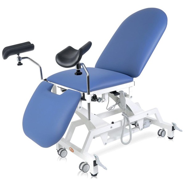 Lettino Medico Lettino Ginecologico da Visita Medica Elettrico 3 sezioni Con Ruote Colore BIANCO 62cm