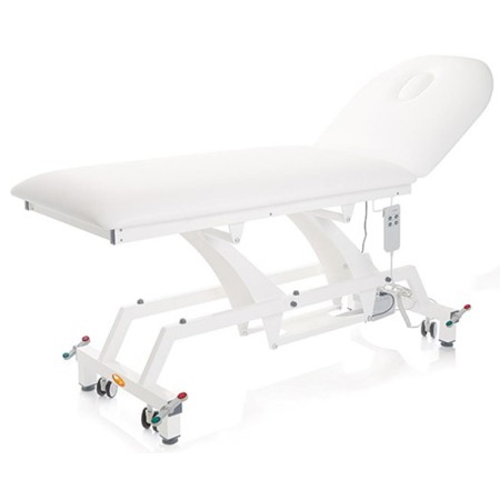 1 - Lettino Medico, Lettino per Visita Medica Elettrico Con Ruote – Piano da 80 cm –BLU LYTUS Made in Italy –Art. MI331BLU