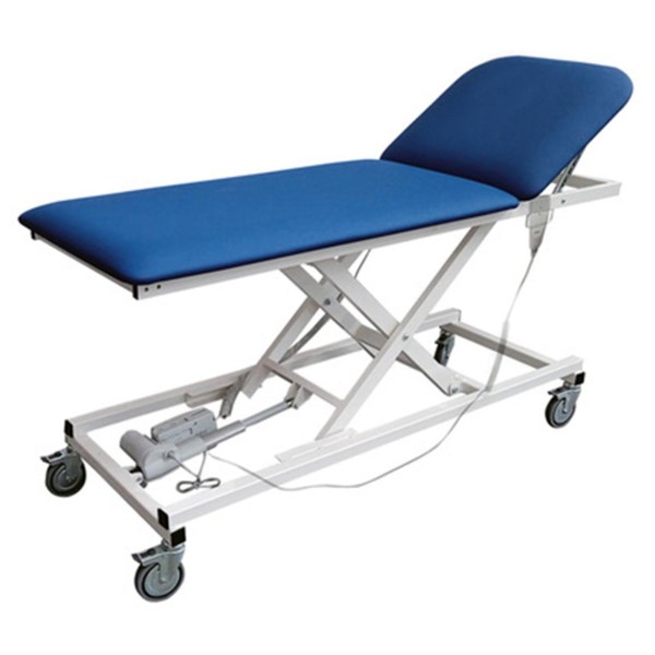 Lettino Medico Lettino per Visita Medica Elettrico con Ruote Elevazione a Crociera Piano da 62 cm BIANCO Made in Italy