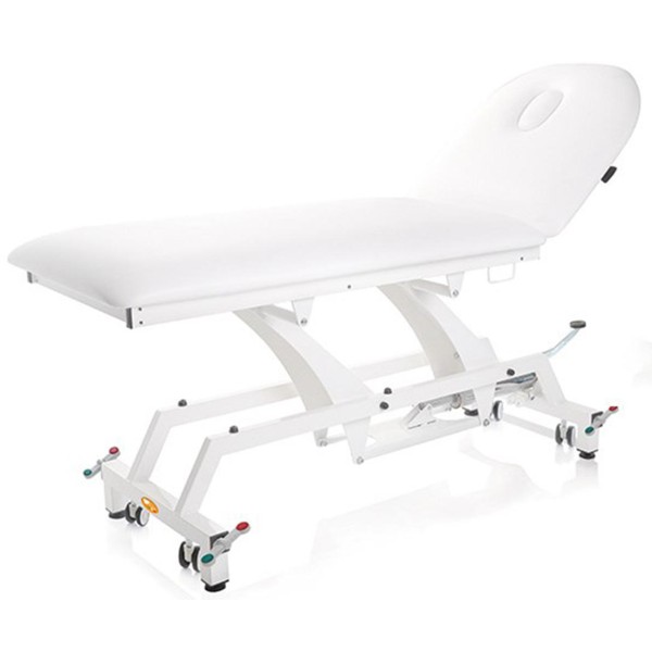 Lettino Medico Lettino per Visita Medica Idraulico Con Ruote Piano da 80 cm BIANCO  Made in Italy