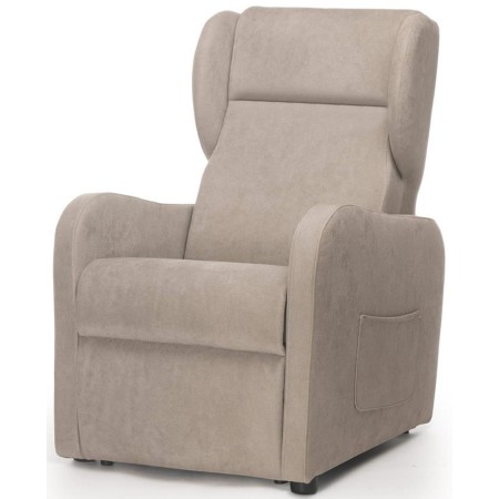 1 - Poltrona per anziani NINFEA Elevabile 2 Motori Senza Roller Colore Sabbia con Schienale e Poggia piedi Regolabile Art.PO400S