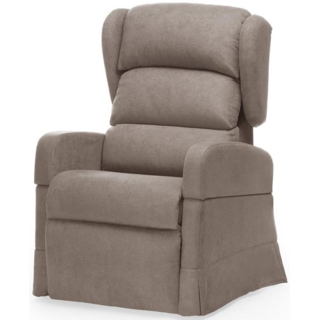 1 - Poltrona per Anziani Elevabile MYRTHO CLASS Colore Sabbia Posizione letto 180 gradi 2 Motori Con Roller 4 Ruote e Maniglione