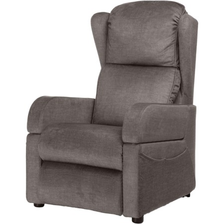 1 - Poltrona per Anziani Elevabile Relax CLYZIA Colore Tortora Posizione letto 180 gradi 2 Motori Con Roller 4 Ruote 50mm