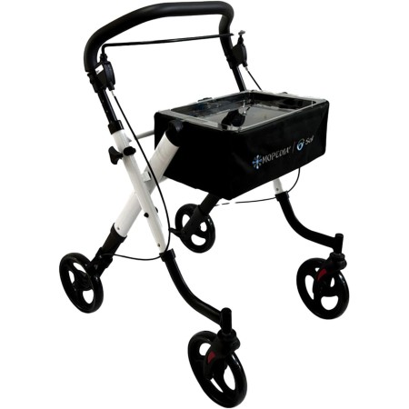 1 - Rollator Deambulatore Girello per Anziani pieghevole in alluminio DA INTERNI