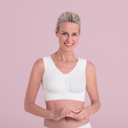 1 - Anita Munich Reggiseno post operatorio Bendaggio compressivo chiusura anteriore Colore bianco