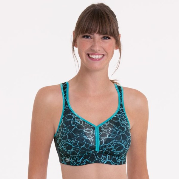 Anita Air control Reggiseno sportivo con coppe imbottite Colore flower vibes