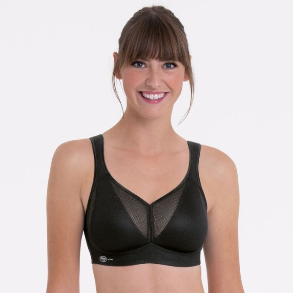 Anita Air control Reggiseno sportivo con coppe imbottite Colore nero