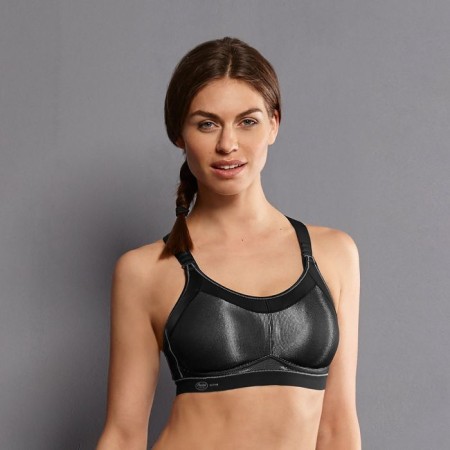 1 - Anita Momentum pro Reggiseno sportivo dorso ad X con coppette Colore nero