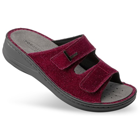 1 - Ciabatte ortopediche donna Podartis ALIPES Shine Burgundy SR10279 -