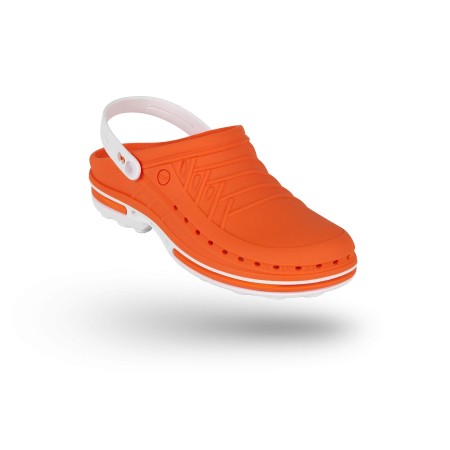 1 - Wock Clog Zoccoli Sanitari Professionali con Cinturino Arancio
