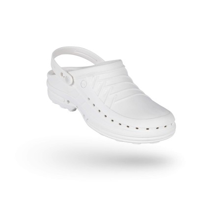 1 - Wock Clog Zoccoli Sanitari Professionali con Cinturino Bianco