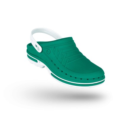 1 - Wock Clog Zoccoli Sanitari Professionali con Cinturino Verde