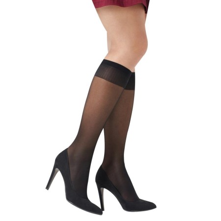 1 - Solidea Gambaletti 140 den BLU NAVY velato MISS RELAX 140 sheer Calze a compressione graduata 18/21 mmHg Art. 0318A4