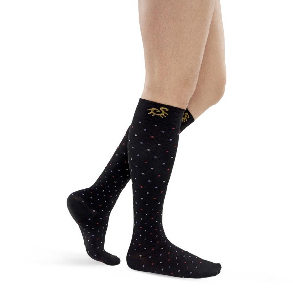 Solidea Gambaletti NERO unisex SOCKSFORYOU BAMBOO POIS Calze a compressione graduata 18/24 mmHg Art. 0580A4