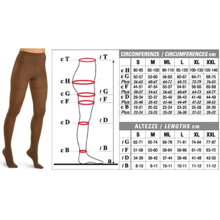1 - Solidea Collant 2° classe NATUR WONDER MODEL Ccl.2 Plus line 25/32 mmHg Art. 0341B8