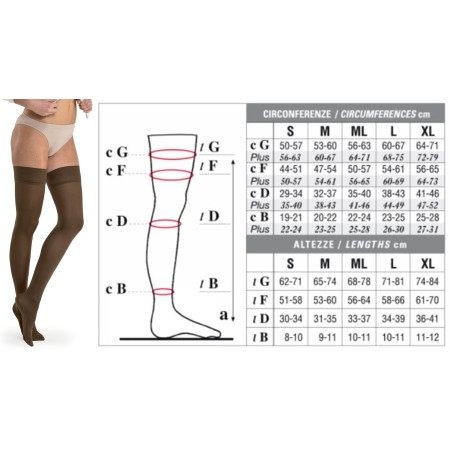 2 - Solidea Autoreggenti NATUR 2° classe MARILYN Ccl. 2 Plus Line 25/32 mmHg Art. 0339B8