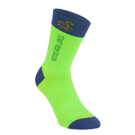 1 - Solidea Calzini VERDE FLUO unisex SOCKSFORYOU MERINO BAMBOO FLY HAPPY BLUE Calze a compressione graduata 18/24 mmHg Art. 059