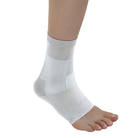 1 - Solidea Cavigliera BIANCA Silver Support Ankle calze a compressione graduate 23/32 mmHg Art. 0392B8