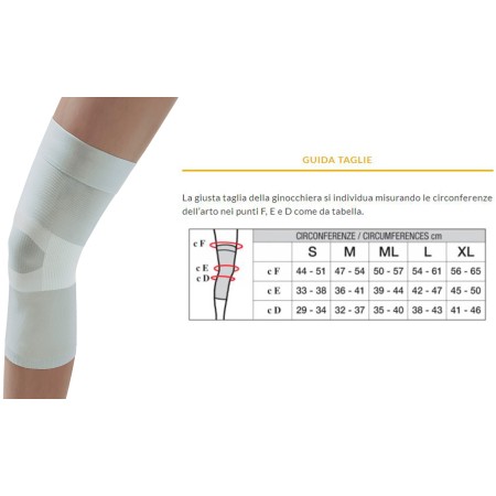 2 - Solidea Ginocchiera CAMEL Silver Support Knee compressione graduate 23/32 mmHg Art. 0389B8