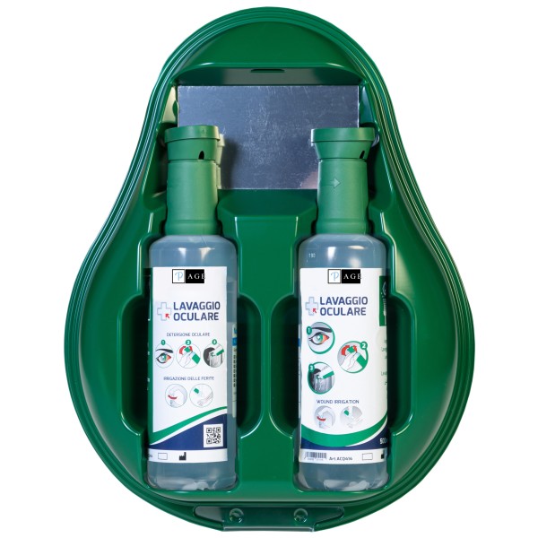 Kit Lavaocchi di Emergenza Lavaggio Oculare Soluzione Fisiologica Salina Occhi Sterile 500 ml x 2