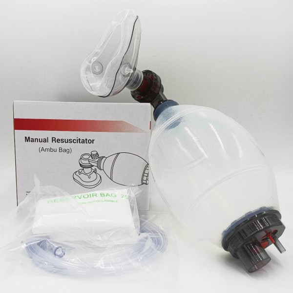 Prime Kit Rianimazione Pallone Ambu con Maschera e Reservoir per Ventilazione Adulti -