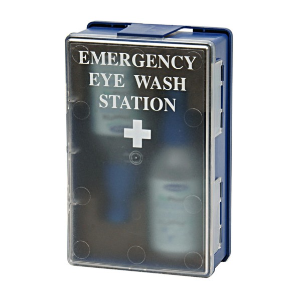 Armadietto Kit Lavaocchi di Emergenza Lavaggio Oculare Soluzione Fisiologica Salina Occhi 2x250 ml PH neutro 263x170x83 mm