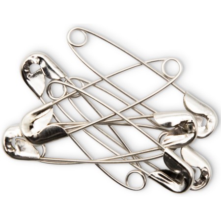 1 - Confezione da 6 spille di sicurezza in sacchetto minigrip 38mm